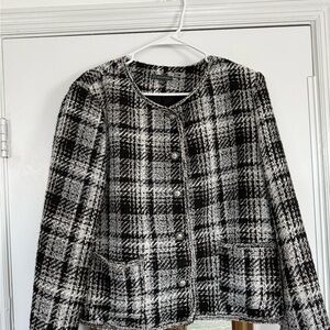 Adrianna Papell Tweed Black & White Jacket